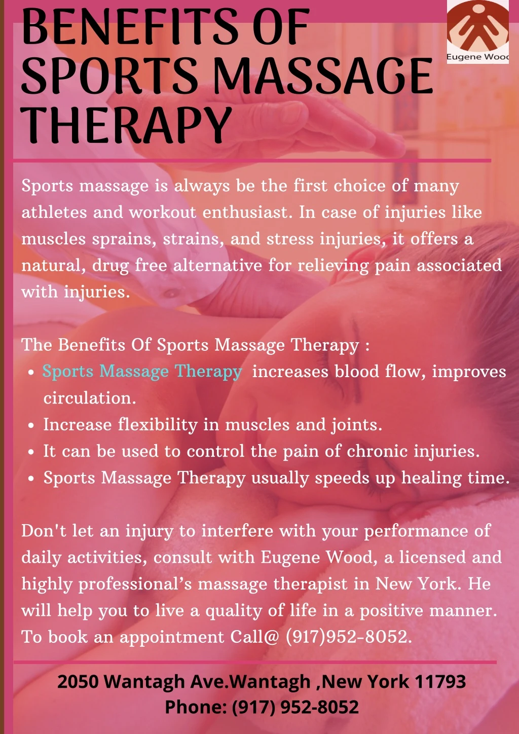 benefits of sports massage therapy sports massage