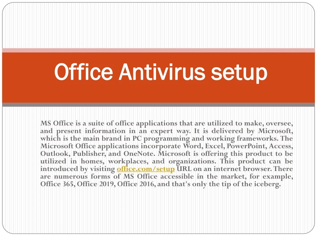 office antivirus setup