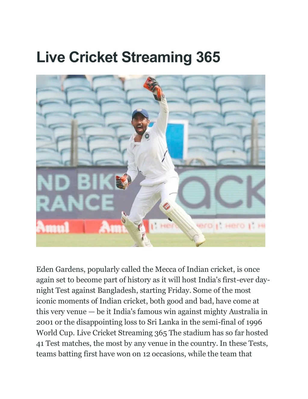 live cricket streaming 365