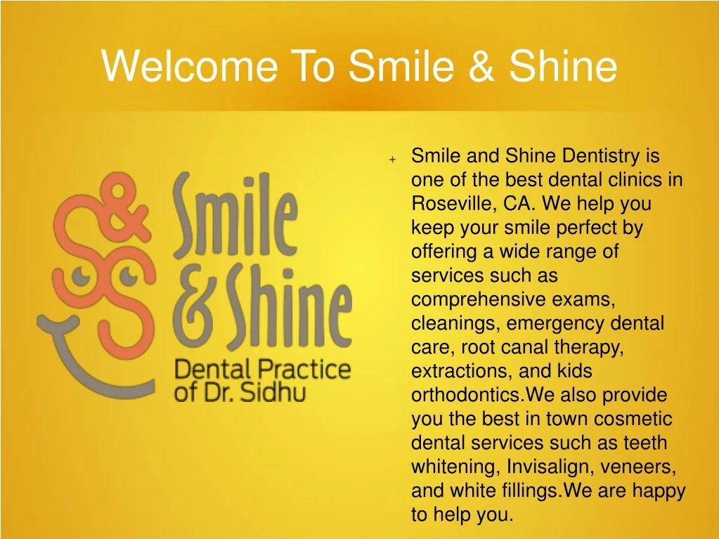 welcome to smile shine