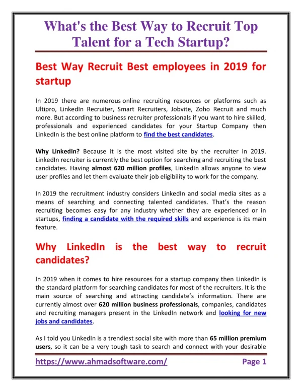 what s the best way to recruit top talent