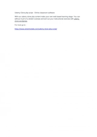 Udemy Clone php script - Online classroom software - slide 1