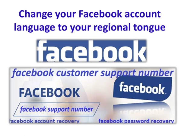 Change your Facebook account language to your regional tongue