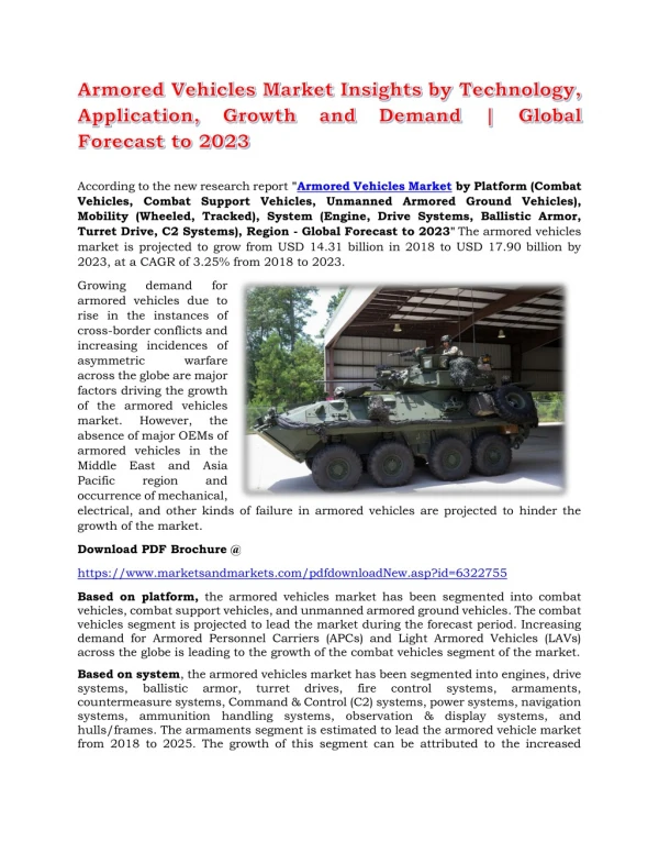 according to the new research report armored