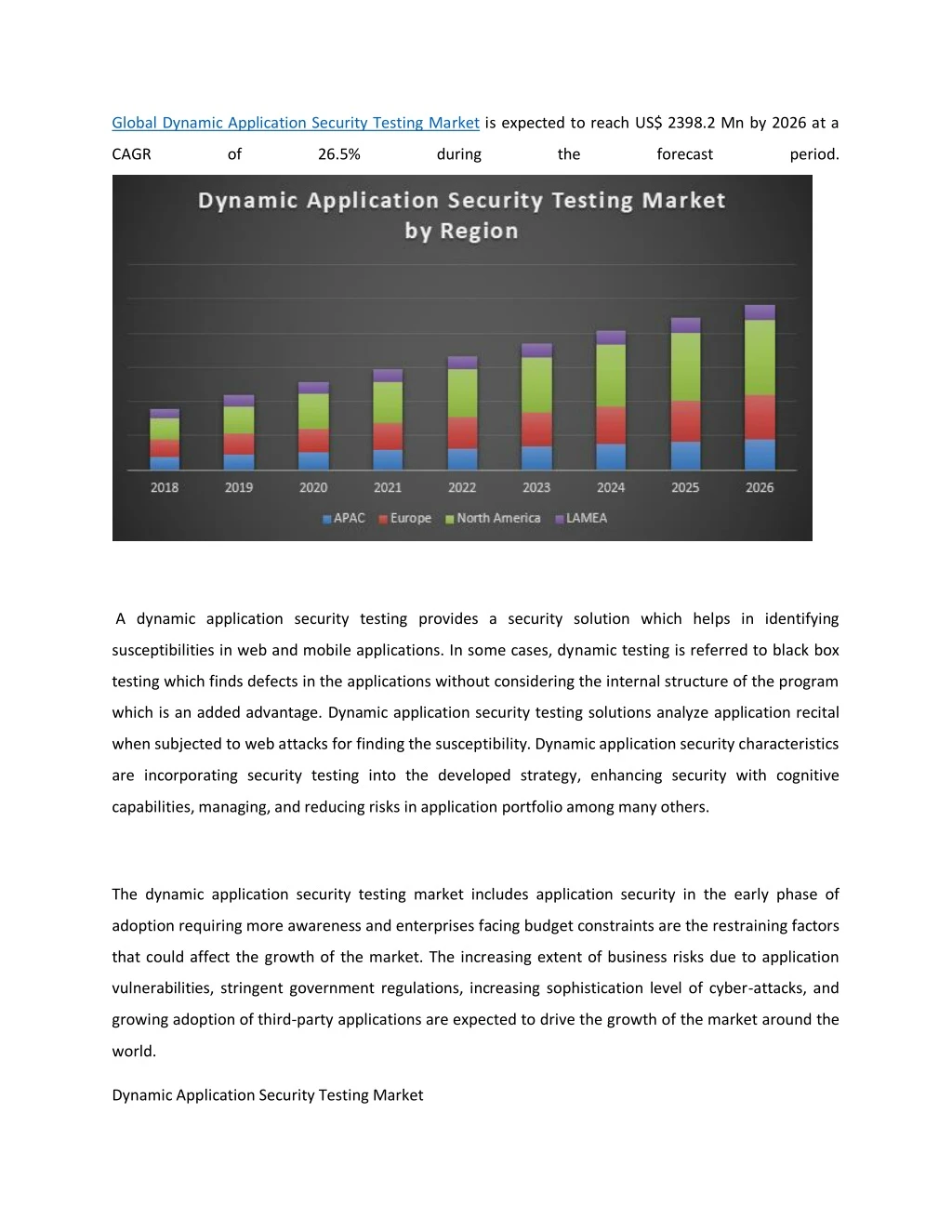 global dynamic application security testing
