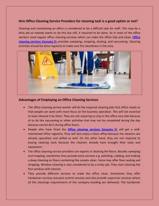 Office Cleaning Services Sarasota FL - slide 1