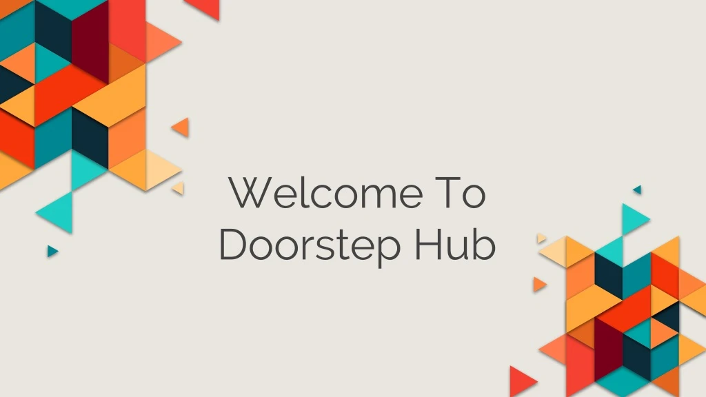 welcome to doorstep hub