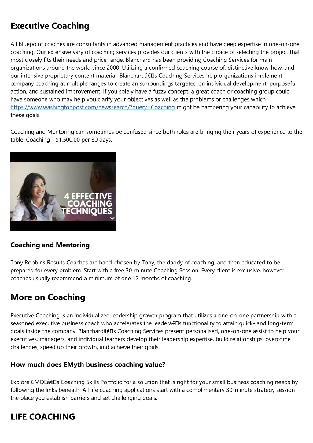 executive coaching