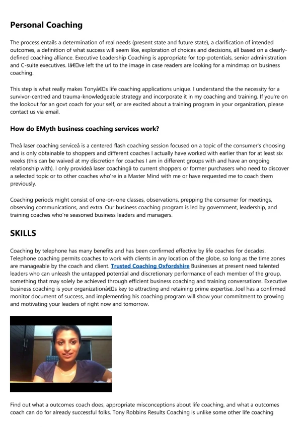 What Would the World Look Like Without Coaching Services Business?