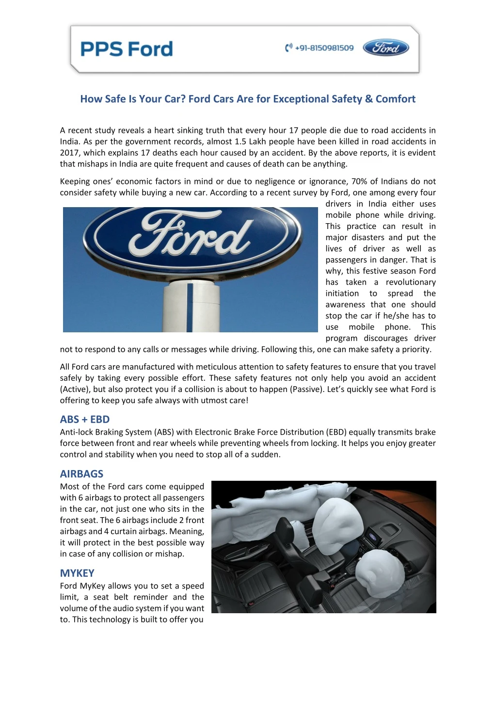 how safe is your car ford cars