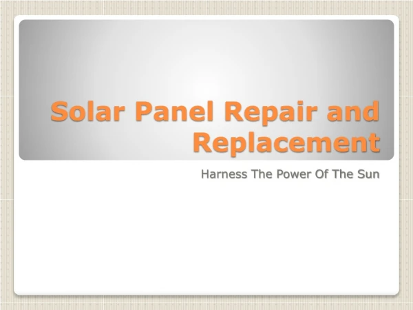Solar Panel Repair Roof NJ