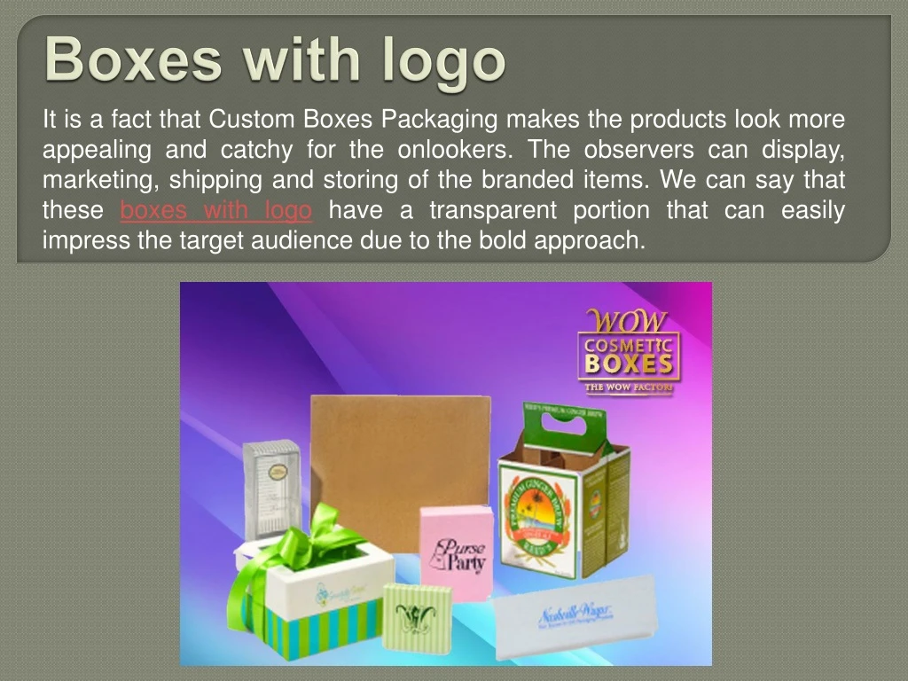 boxes with logo