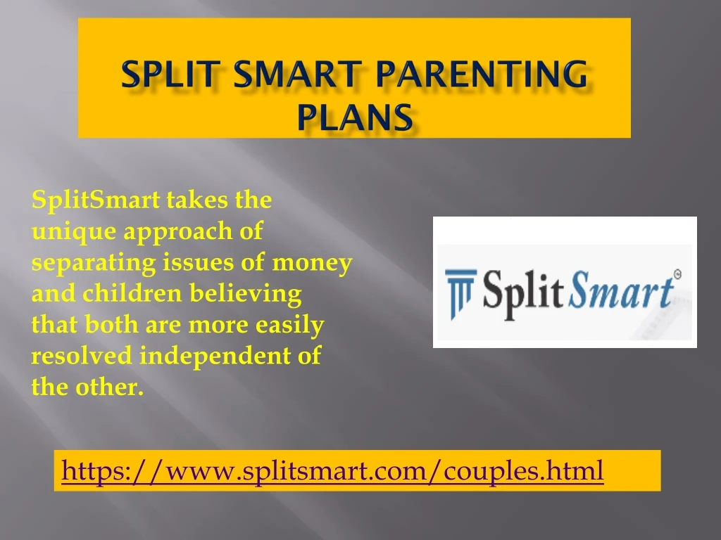 split smart parenting plans