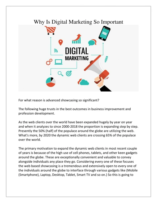 why is digital marketing so important