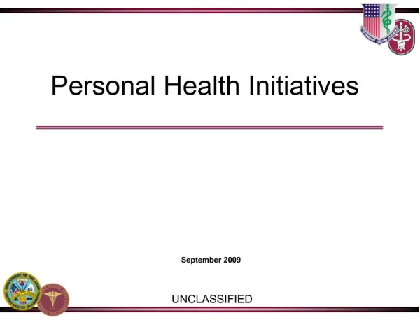 Personal Health Initiatives