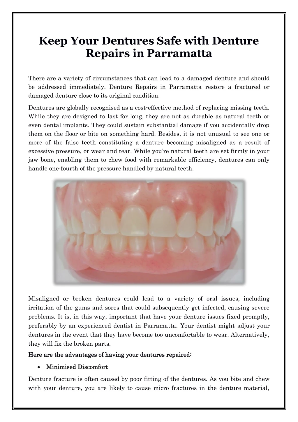 keep your dentures safe with denture repairs
