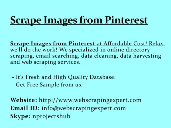 Scrape Images from Pinterest