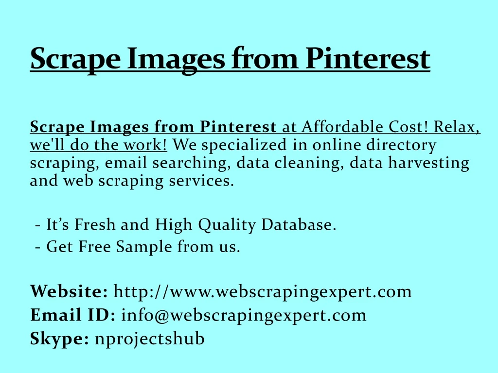 scrape images from pinterest
