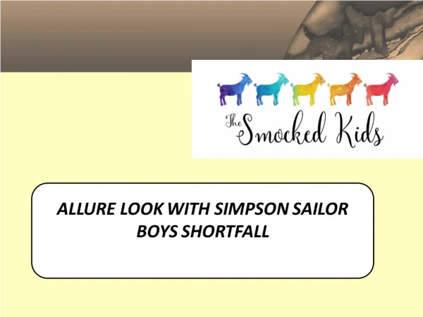 Allure look with Simpson sailor boys shortall