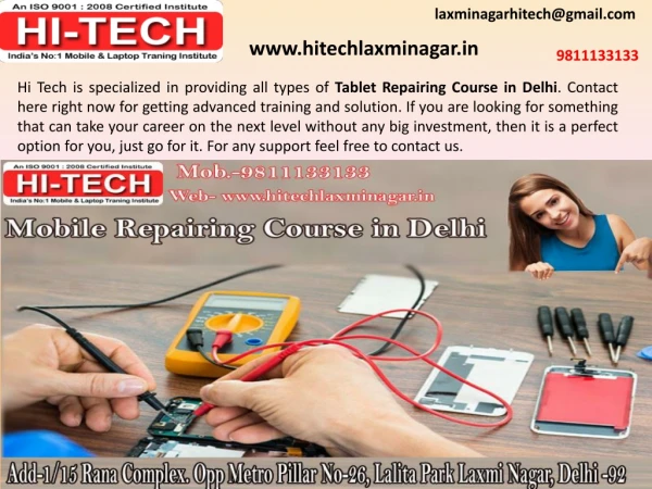 Tablet Repairing Course in Delhi.