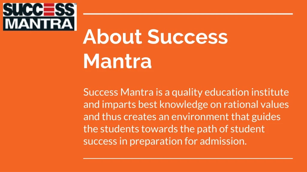 about success mantra