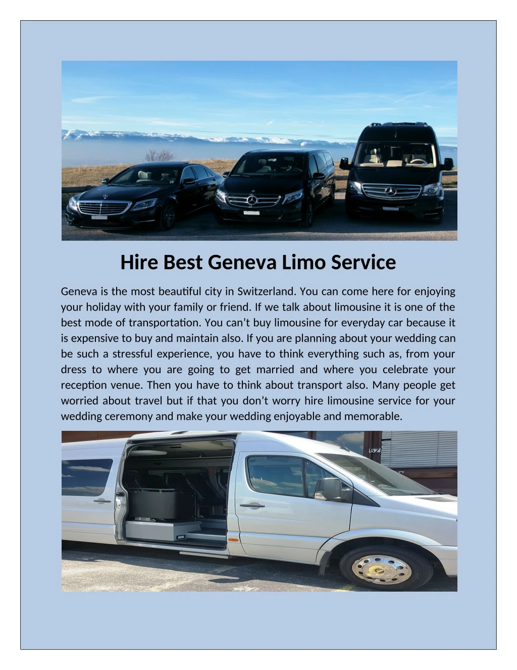 hire best geneva limo service
