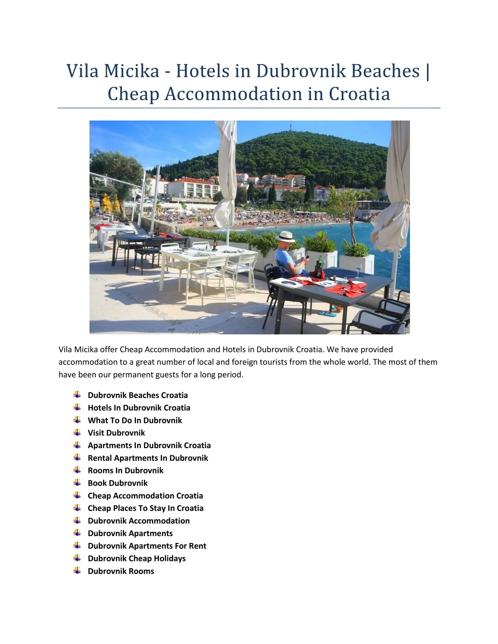vila micika hotels in dubrovnik beaches cheap