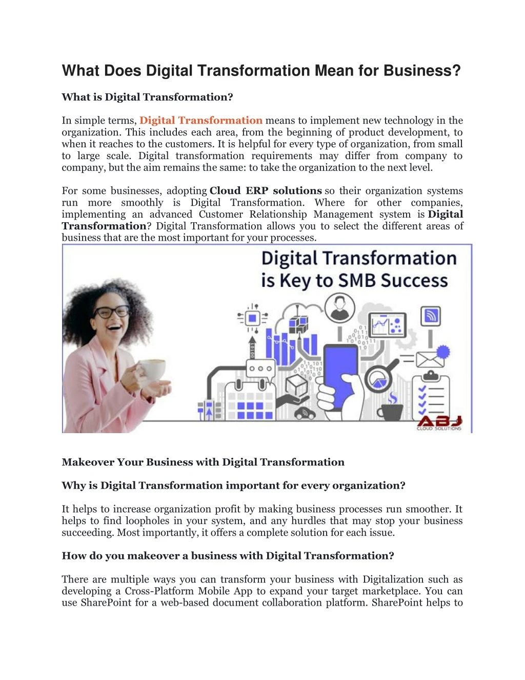 what does digital transformation mean