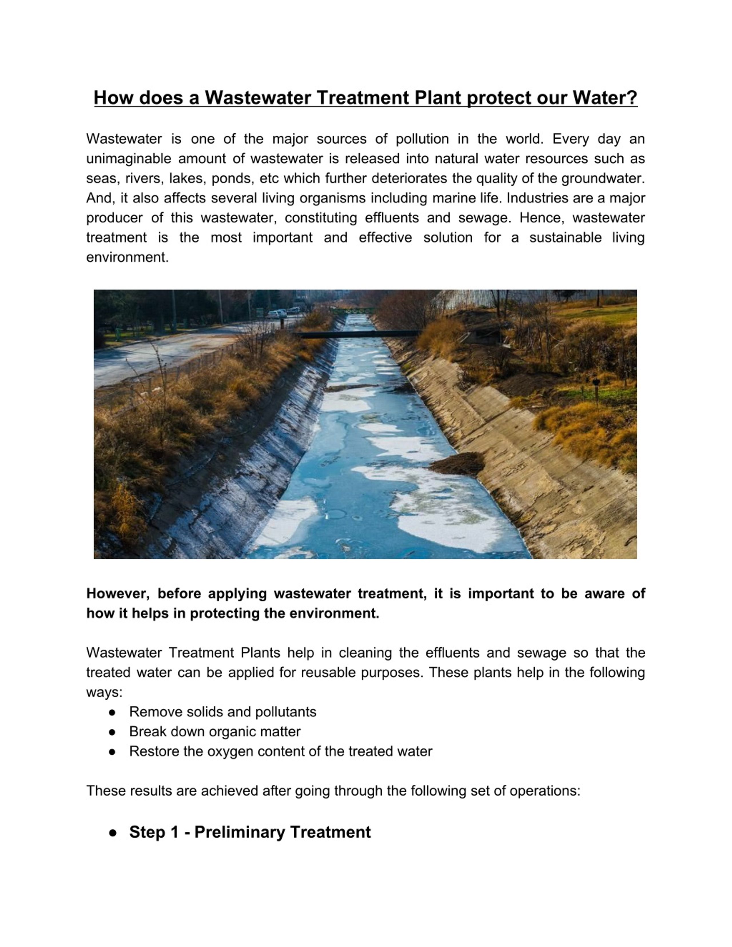 PPT - How does a Wastewater Treatment Plant protect our Water ...