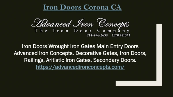Iron Doors Corona CA