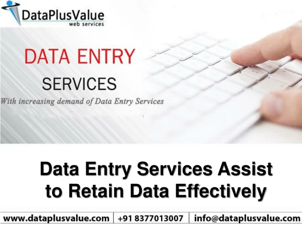 Data Entry Services and Benefits of Data Entry for Company