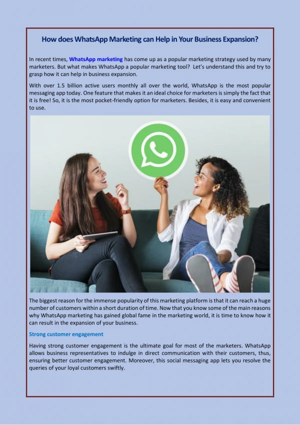 How does WhatsApp Marketing can Help in Your Business Expansion?