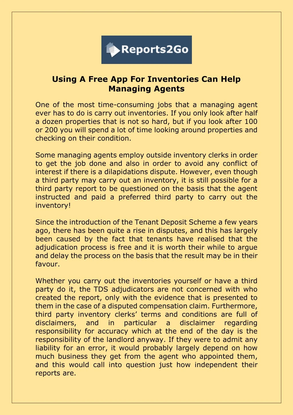 using a free app for inventories can help