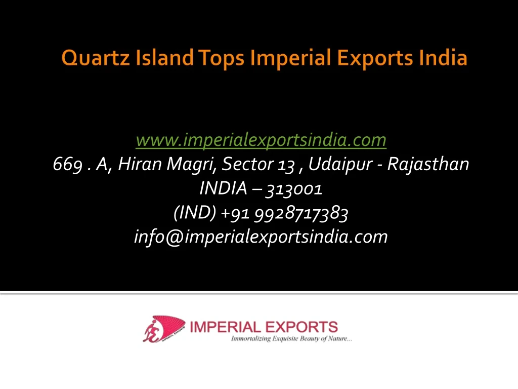 quartz island tops imperial exports india