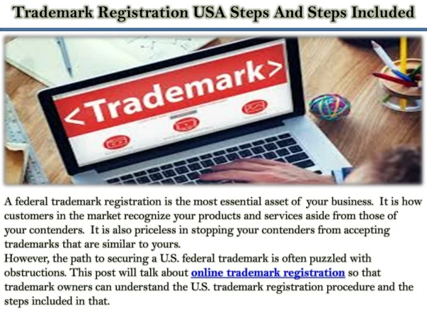 Trademark Registration USA Steps And Steps Included