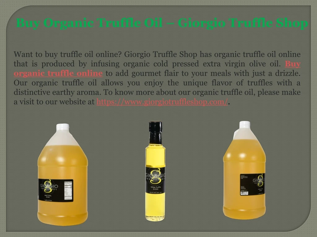buy organic truffle oil giorgio truffle shop