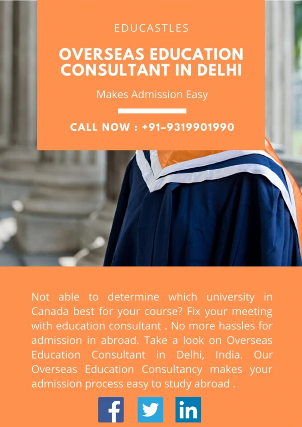 Overseas Education Consultant in Delhi Makes Admission Easy
