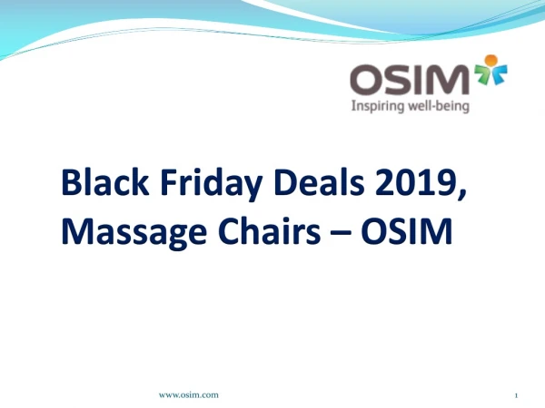 Black Friday Deals 2019, Massage Chairs – OSIM