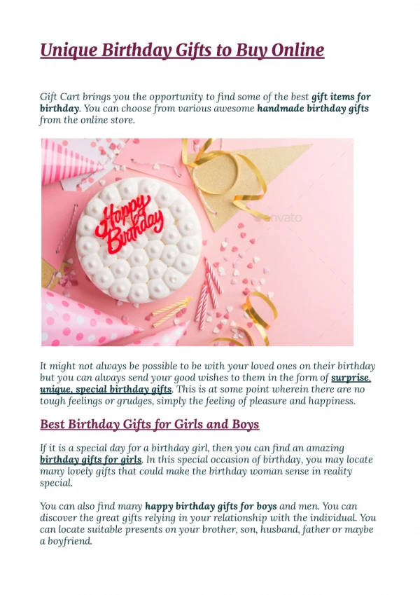 Buy/Send Best Birthday Gifts for Girls/Boys