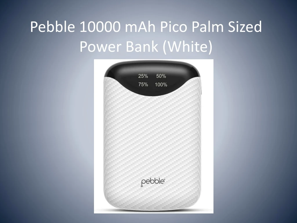pebble 10000 mah pico palm sized power bank white