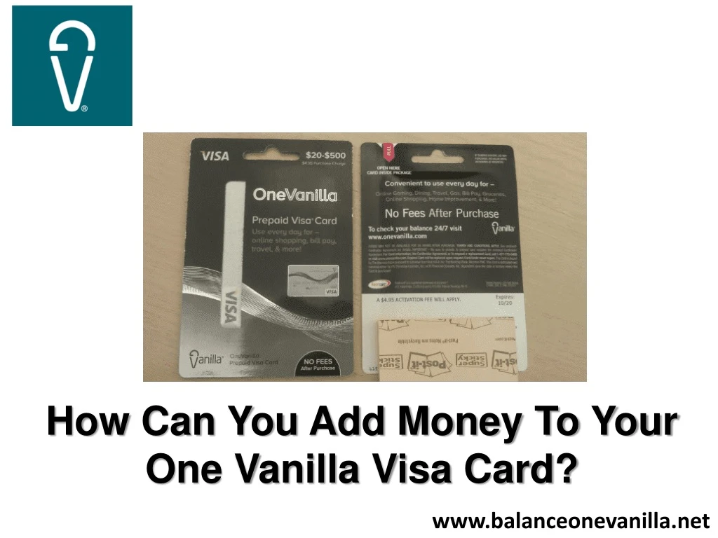 how can you add money to your one vanilla visa