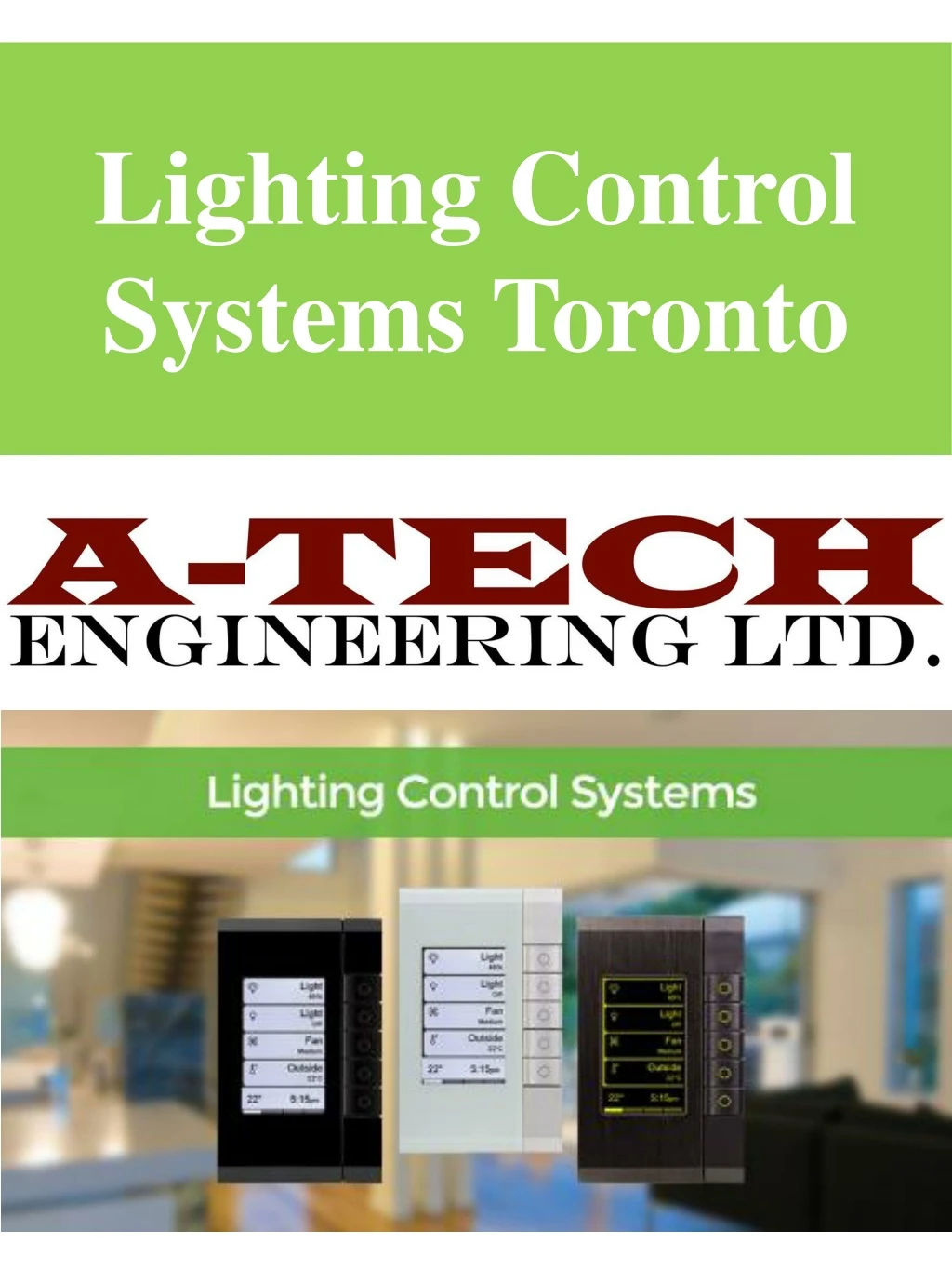 lighting control systems toronto