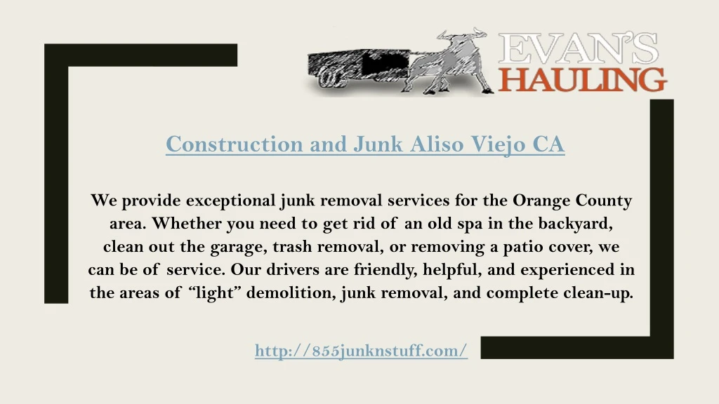 construction and junk aliso viejo ca