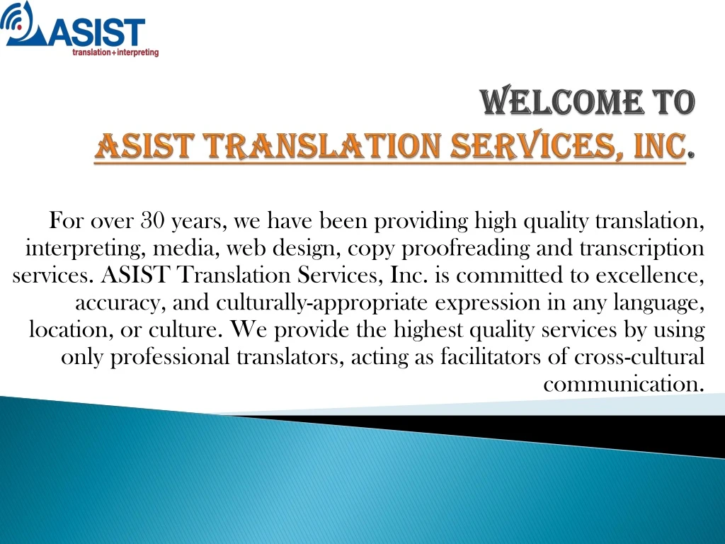 welcome to asist translation services inc