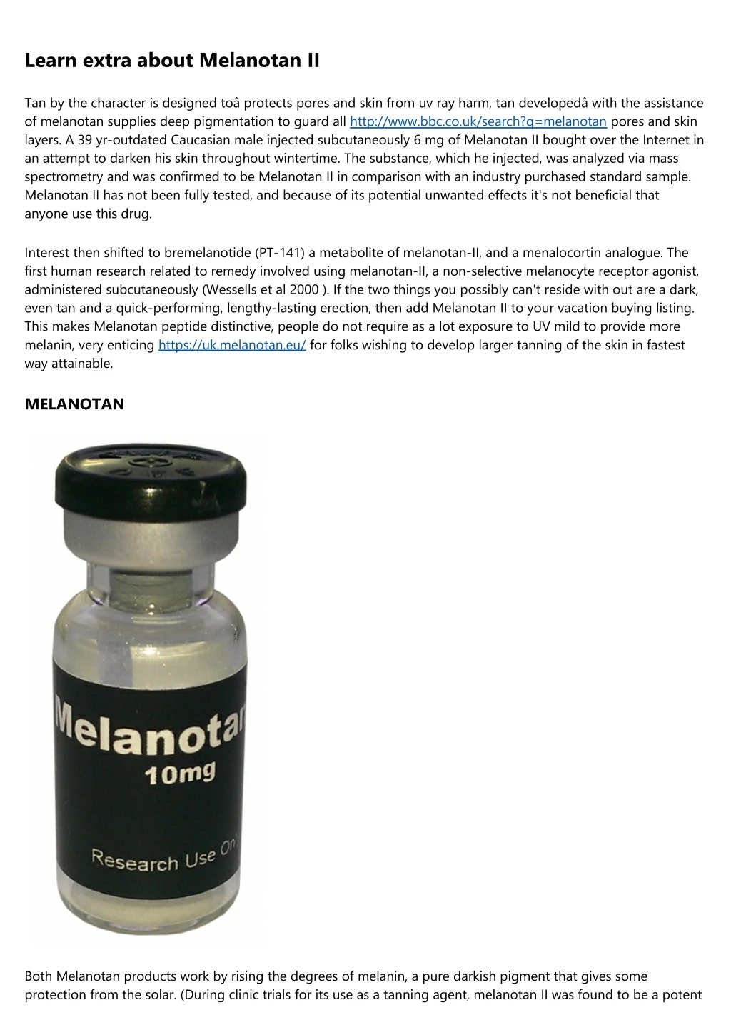 learn extra about melanotan ii
