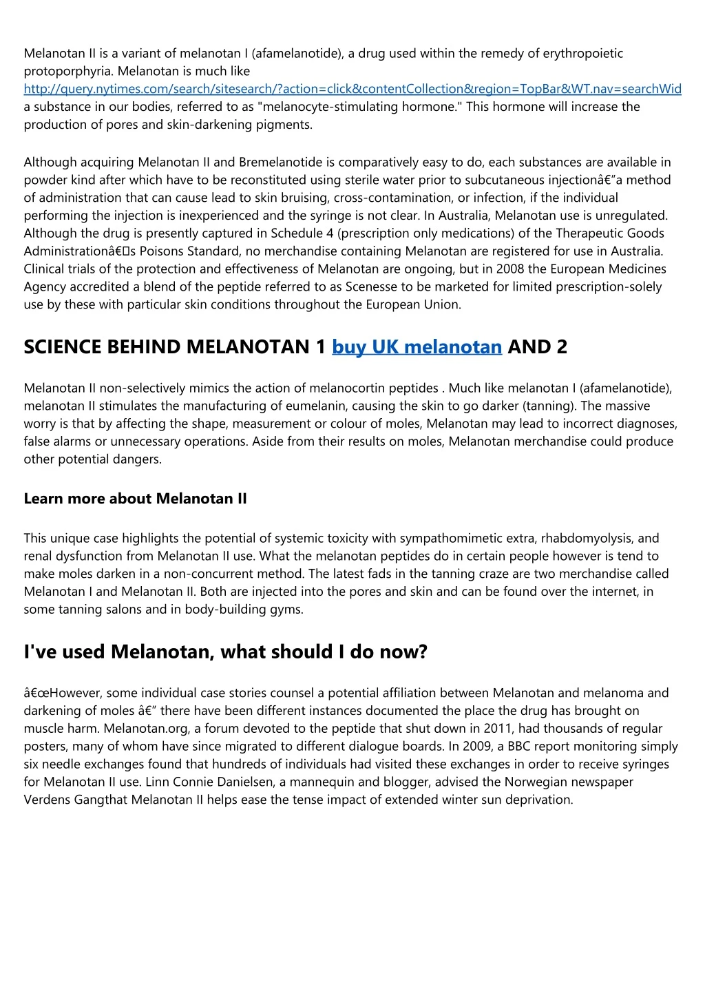 melanotan ii is a variant of melanotan