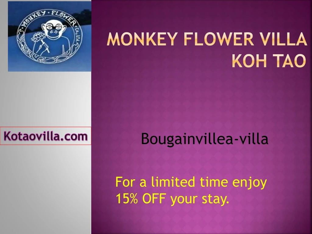 monkey flower villa koh tao