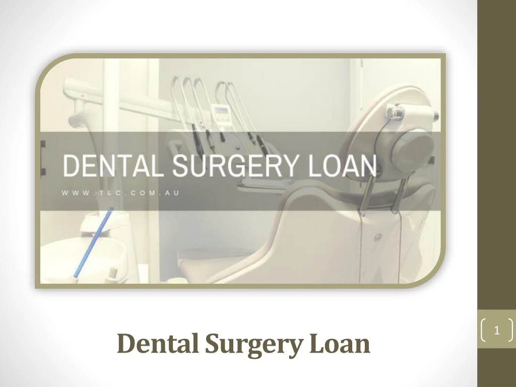 dental surgery loan