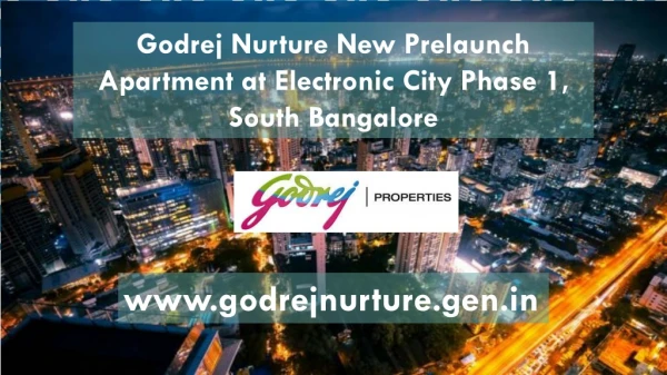 Godrej New Apartment at Electronic City