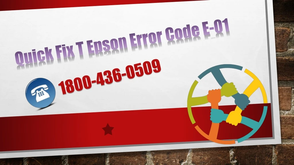 quick fix t epson error code e 01